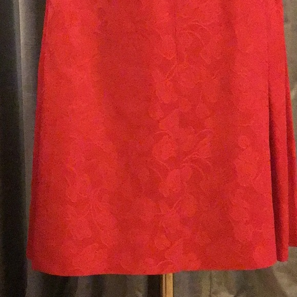 Vintage 1950’s Red Brocade Party Dress - Picture 3 of 16